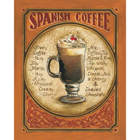 Spanish Coffee Gold Ornate Wood Framed Art Print with Double Matting by Gorham, Gregory