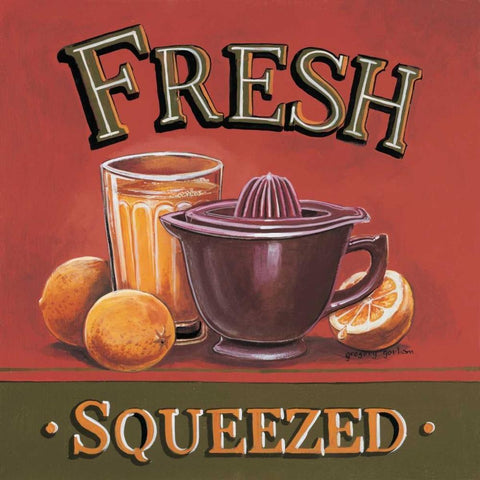 Fresh Squeezed Black Modern Wood Framed Art Print with Double Matting by Gorham, Gregory