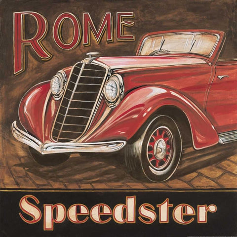 Rome Speedster White Modern Wood Framed Art Print with Double Matting by Gorham, Gregory