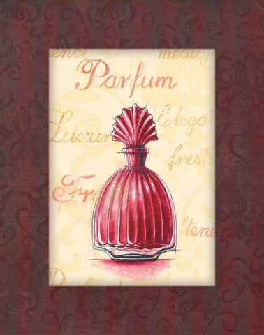 Parfum II White Modern Wood Framed Art Print with Double Matting by Gorham, Gregory