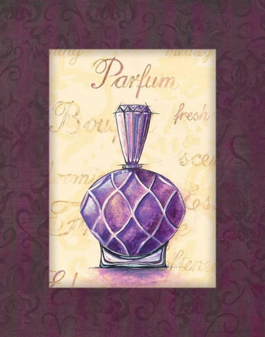 Parfum III White Modern Wood Framed Art Print with Double Matting by Gorham, Gregory
