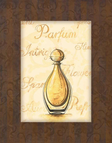 Parfum IV Black Ornate Wood Framed Art Print with Double Matting by Gorham, Gregory