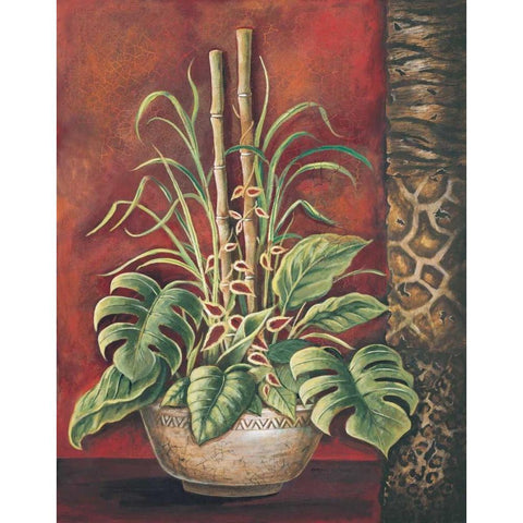 Exotic Tropical II Black Modern Wood Framed Art Print with Double Matting by Gorham, Gregory