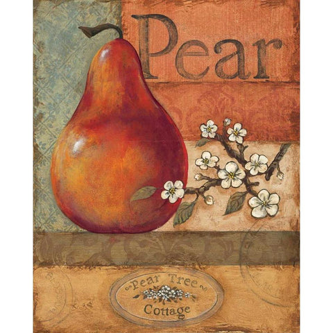 Pear Crate Black Modern Wood Framed Art Print with Double Matting by Gorham, Gregory