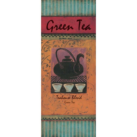 Green Tea Gold Ornate Wood Framed Art Print with Double Matting by Gorham, Gregory