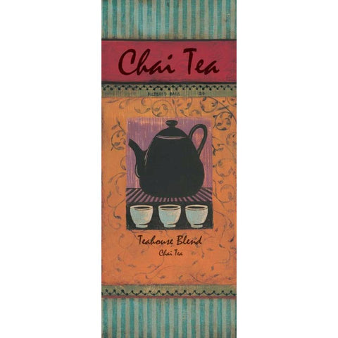 Chai Tea White Modern Wood Framed Art Print by Gorham, Gregory