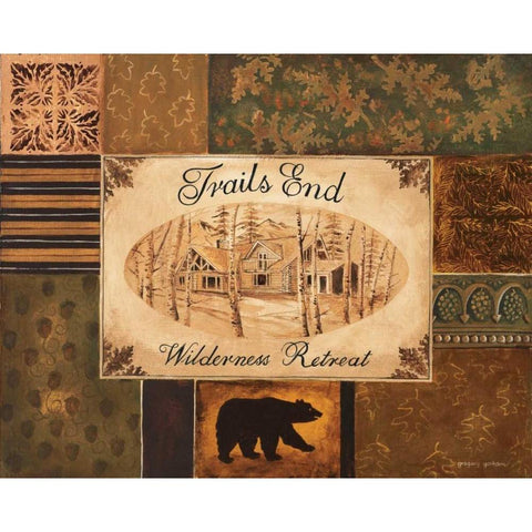 Trails End Gold Ornate Wood Framed Art Print with Double Matting by Gorham, Gregory