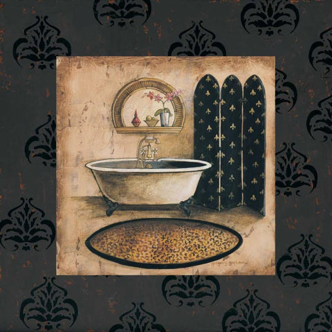 Bath Time IV Black Ornate Wood Framed Art Print with Double Matting by Gorham, Gregory