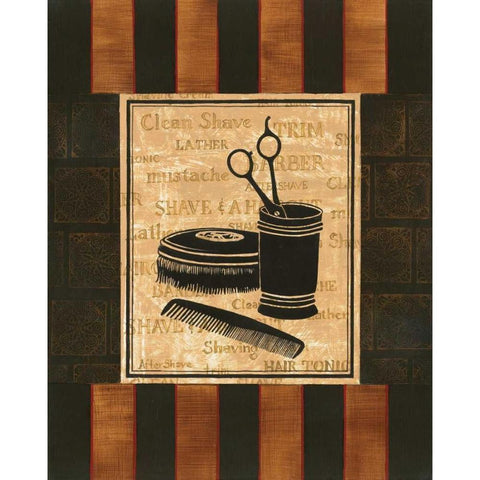 Haircuts Black Modern Wood Framed Art Print by Gorham, Gregory