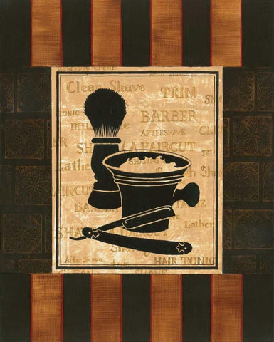 Shaving White Modern Wood Framed Art Print with Double Matting by Gorham, Gregory