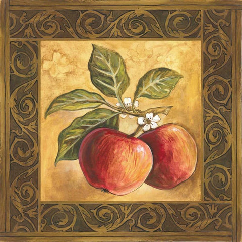 Apple Orchard Gold Ornate Wood Framed Art Print with Double Matting by Gorham, Gregory