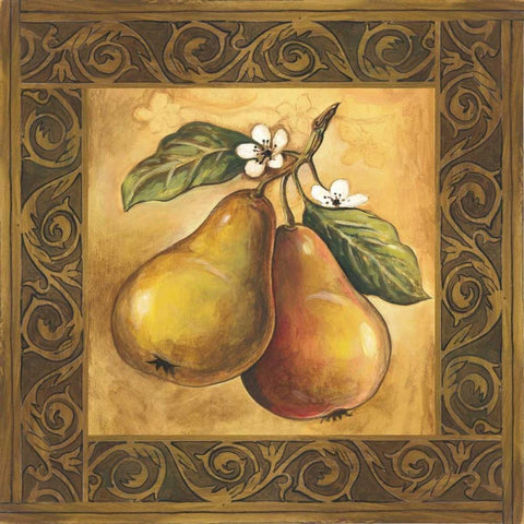 Pear Orchard White Modern Wood Framed Art Print by Gorham, Gregory