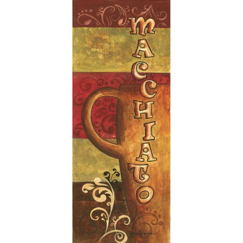 Macchiato White Modern Wood Framed Art Print by Gorham, Gregory