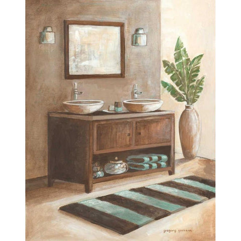 Bath Still Life I Black Modern Wood Framed Art Print with Double Matting by Gorham, Gregory