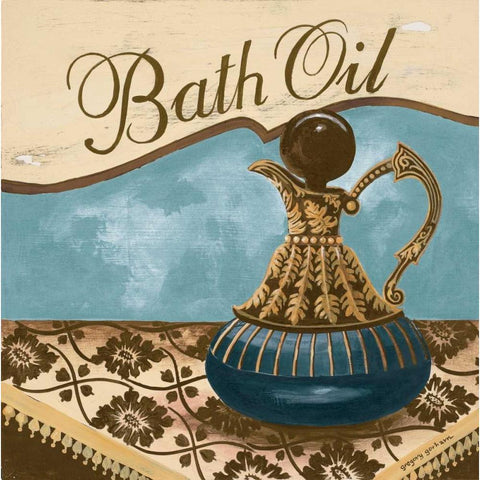 Bath Accessories II Black Modern Wood Framed Art Print by Gorham, Gregory