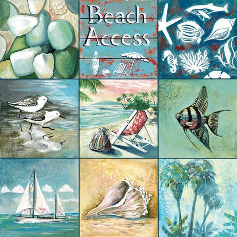 Beach Access Black Modern Wood Framed Art Print with Double Matting by Gorham, Gregory