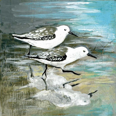 Sea Birds II White Modern Wood Framed Art Print with Double Matting by Gorham, Gregory