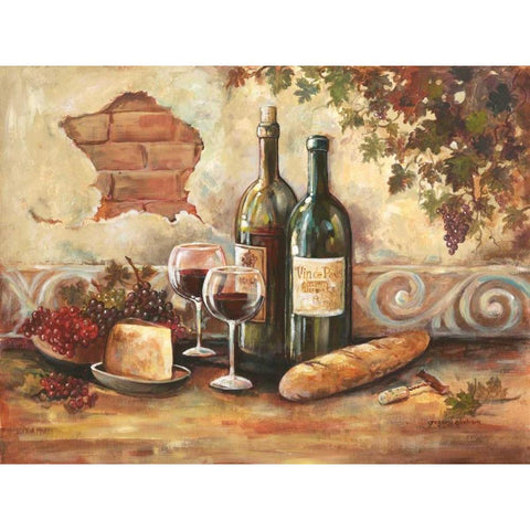 Bountiful Wine II White Modern Wood Framed Art Print by Gorham, Gregory