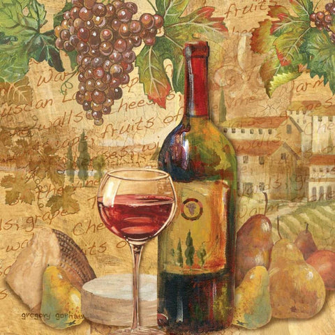 Chianti Abundance White Modern Wood Framed Art Print by Gorham, Gregory