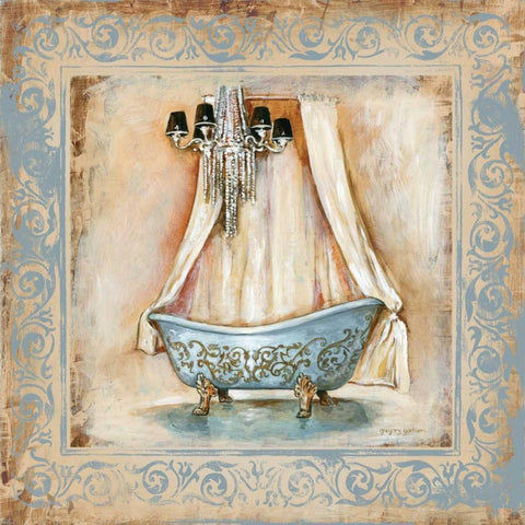 Elegant Bath I White Modern Wood Framed Art Print by Gorham, Gregory