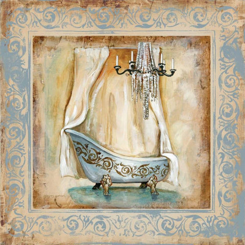 Elegant Bath II White Modern Wood Framed Art Print by Gorham, Gregory