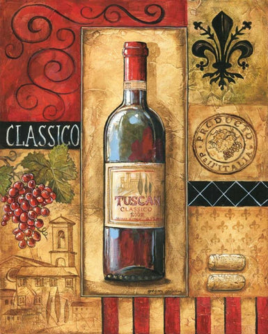 Tuscan Classico White Modern Wood Framed Art Print with Double Matting by Gorham, Gregory