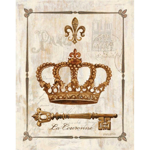 La Couronne Gold Ornate Wood Framed Art Print with Double Matting by Gorham, Gregory