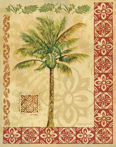 Summer Palm II Black Ornate Wood Framed Art Print with Double Matting by Gorham, Gregory