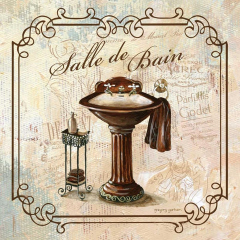 Femme Sink White Modern Wood Framed Art Print with Double Matting by Gorham, Gregory