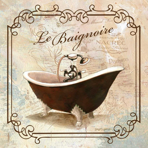 Femme Tub White Modern Wood Framed Art Print with Double Matting by Gorham, Gregory