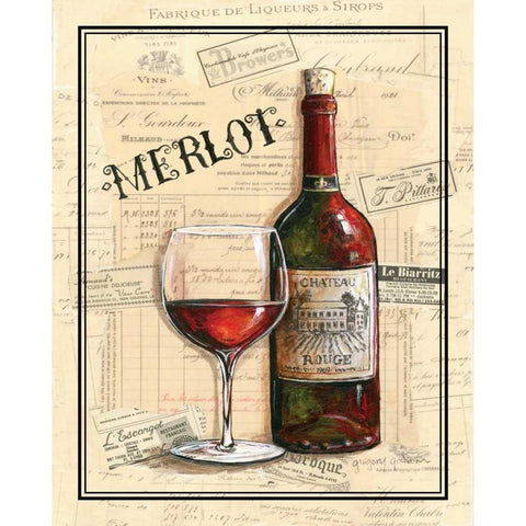 Chateau Rouge White Modern Wood Framed Art Print by Gorham, Gregory