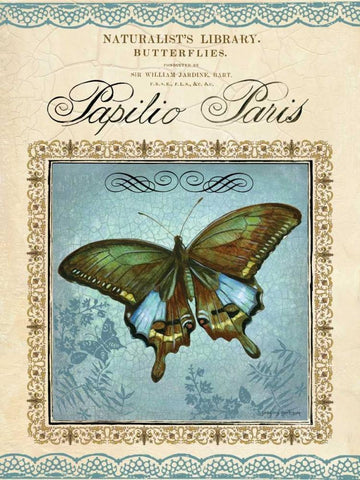 Papilio Paris Black Ornate Wood Framed Art Print with Double Matting by Gorham, Gregory