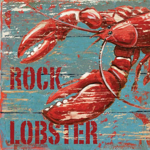 Rock Lobster White Modern Wood Framed Art Print with Double Matting by Gorham, Gregory