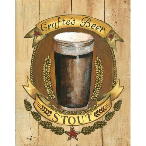 Crafted Beer Black Modern Wood Framed Art Print with Double Matting by Gorham, Gregory