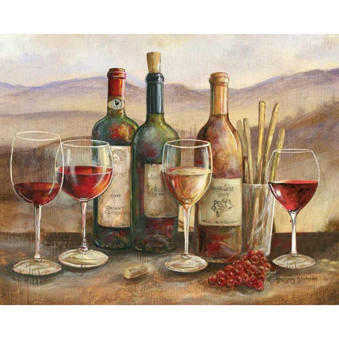 Tuscan Banquet White Modern Wood Framed Art Print by Gorham, Gregory