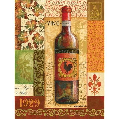 Old World Wine I White Modern Wood Framed Art Print by Gorham, Gregory