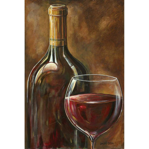 Red Wine Black Modern Wood Framed Art Print with Double Matting by Gorham, Gregory