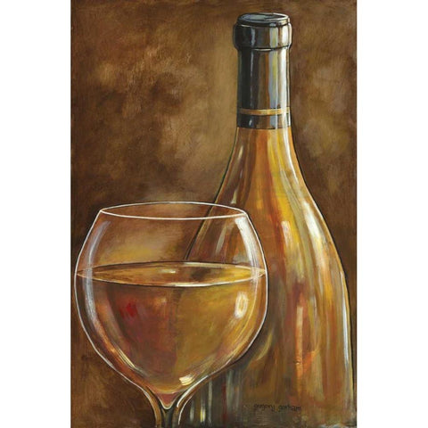 White Wine White Modern Wood Framed Art Print by Gorham, Gregory