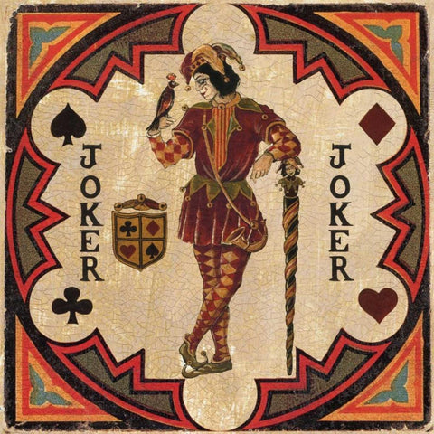 Joker Black Ornate Wood Framed Art Print with Double Matting by Gorham, Gregory