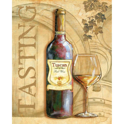 Wine II White Modern Wood Framed Art Print by Gorham, Gregory