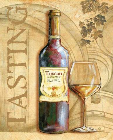 Wine II White Modern Wood Framed Art Print with Double Matting by Gorham, Gregory