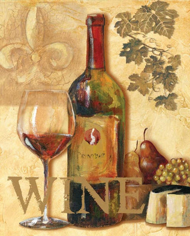 Wine III Black Ornate Wood Framed Art Print with Double Matting by Gorham, Gregory