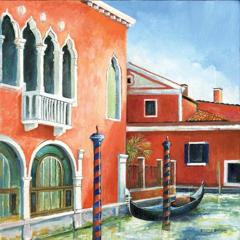 Italian Scene III White Modern Wood Framed Art Print by Gorham, Gregory