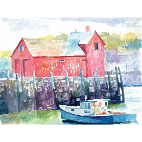 Cape Ann White Modern Wood Framed Art Print by Gorham, Gregory