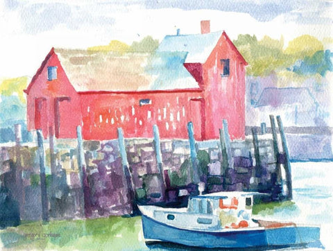 Cape Ann White Modern Wood Framed Art Print with Double Matting by Gorham, Gregory