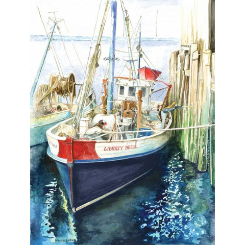 Liberty Belle Gold Ornate Wood Framed Art Print with Double Matting by Gorham, Gregory