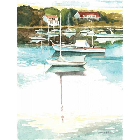 Wychmere Harbor Black Modern Wood Framed Art Print by Gorham, Gregory