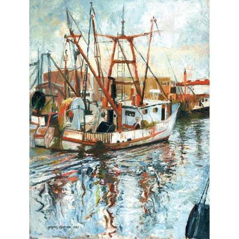 Gloucester White Modern Wood Framed Art Print by Gorham, Gregory