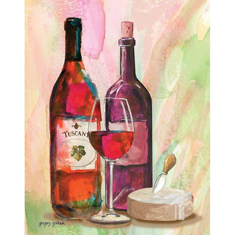 Table Wines I White Modern Wood Framed Art Print by Gorham, Gregory