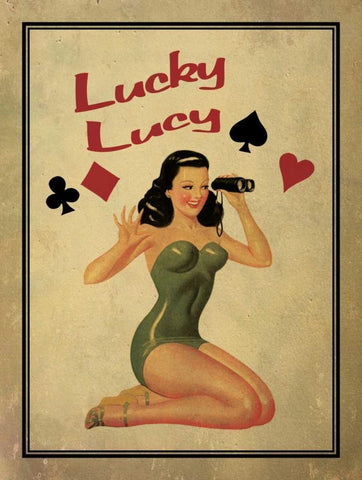 Lucky Lucy Black Ornate Wood Framed Art Print with Double Matting by Giacopelli, Jason